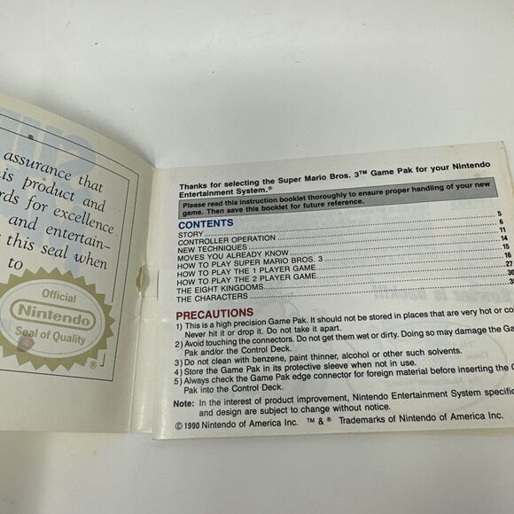 Super Mario Bros 3 Nintendo NES Complete in Box CIB Cartridge Manual Box - Picture 11 of 15